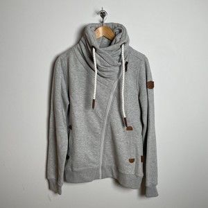 Wanakome Women's Hestia Full Zip Light Heather Grey Sweatshirt Size Medium